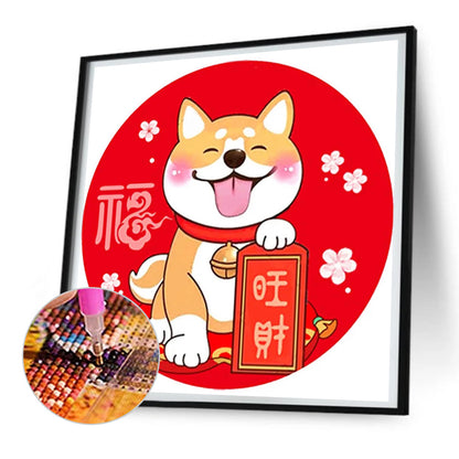 Lucky Cat - Full Round Drill Diamond Painting 30*30CM