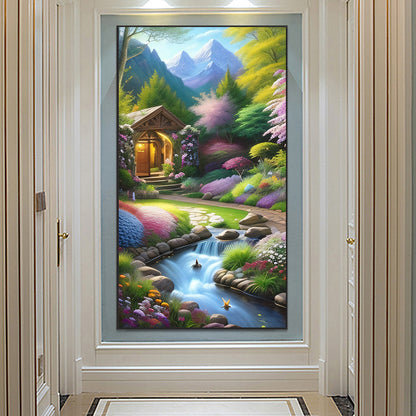 Mountain Scenery - Full Round Drill Diamond Painting 50*90CM