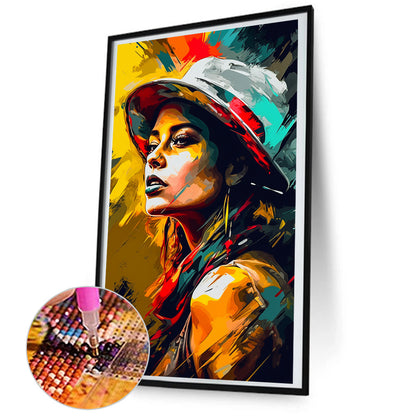 Painted Girl - Full Round Drill Diamond Painting 45*80CM