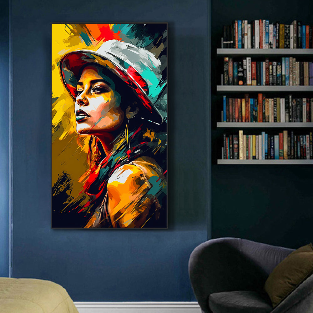 Painted Girl - Full Round Drill Diamond Painting 45*80CM