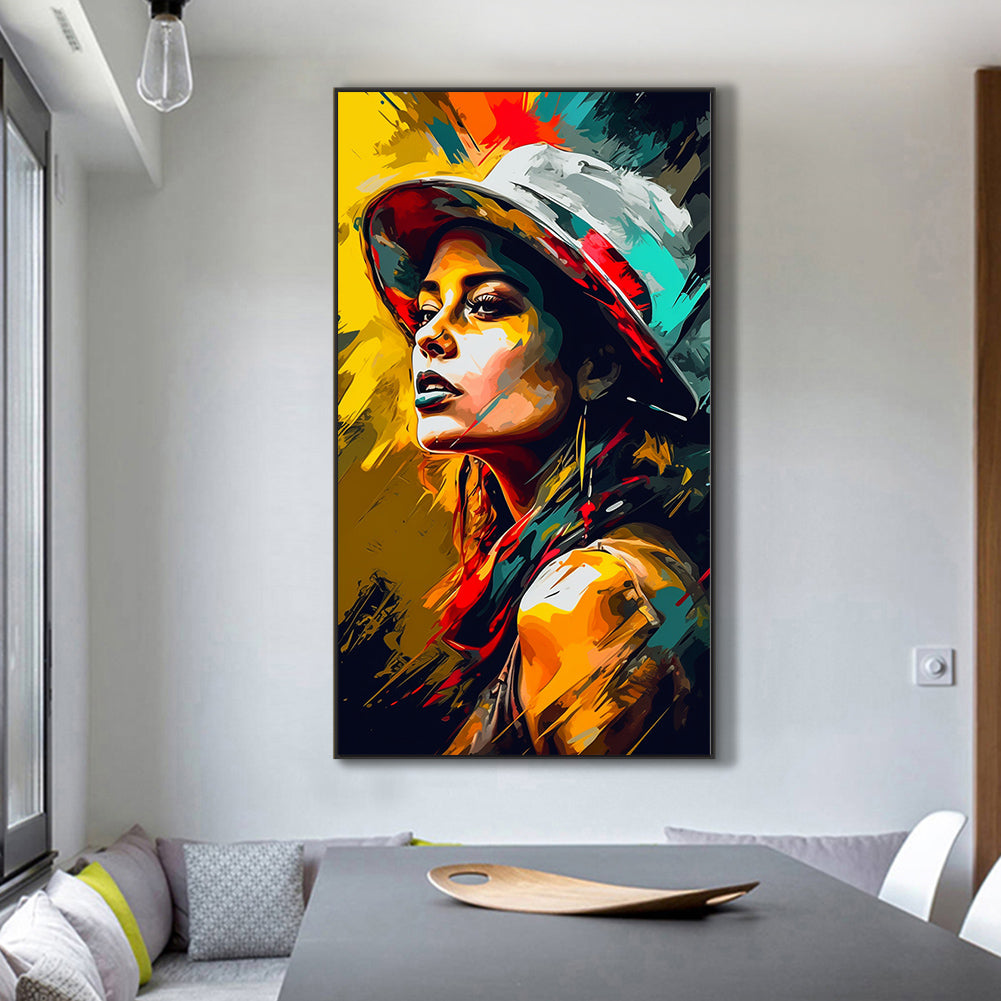 Painted Girl - Full Round Drill Diamond Painting 45*80CM