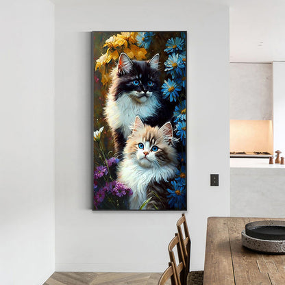 Two Cats - Full Round Drill Diamond Painting 40*70CM