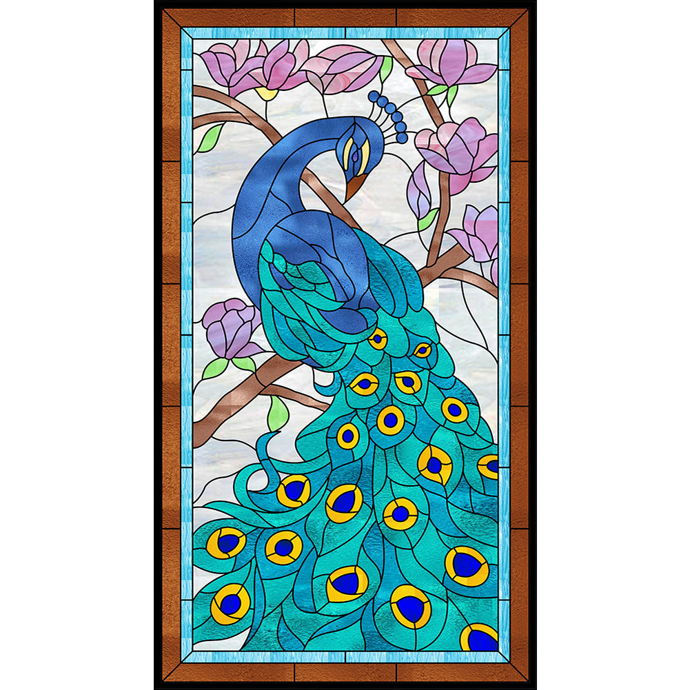 Peacock - Full Round Drill Diamond Painting 50*90CM