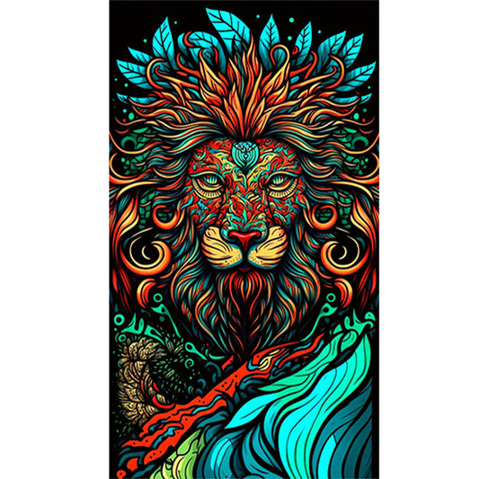 Color Lion - Full Round Drill Diamond Painting 40*70CM