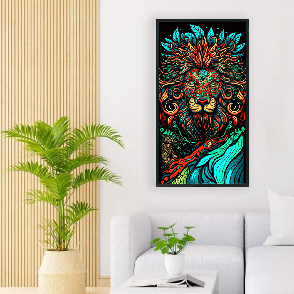 Color Lion - Full Round Drill Diamond Painting 40*70CM