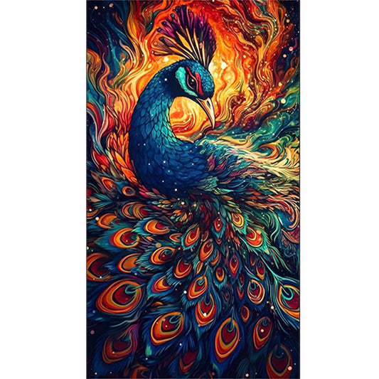 Color Peacock - Full Round Drill Diamond Painting 40*70CM