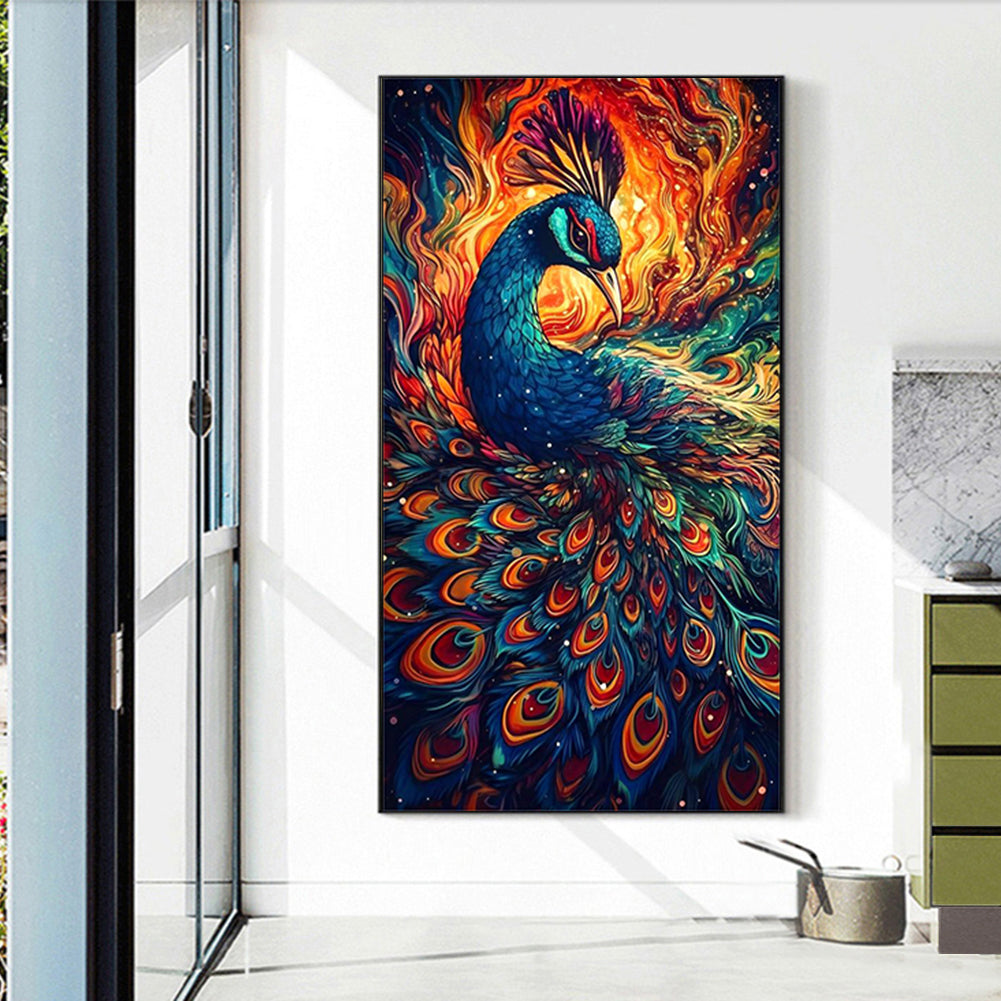 Color Peacock - Full Round Drill Diamond Painting 40*70CM