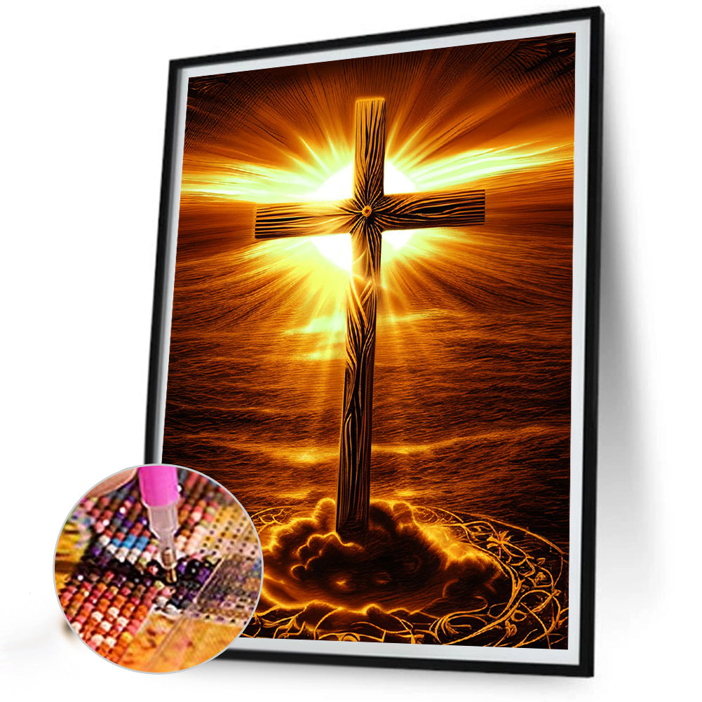 Cross - Full Round Drill Diamond Painting 40*50CM