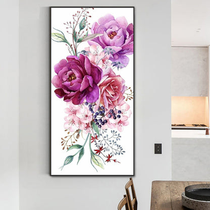Rose Flower - Full Round Drill Diamond Painting 40*80CM