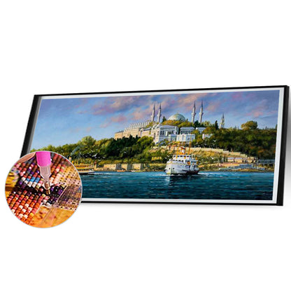 Towns By The Coast - Full Square Drill Diamond Painting 70*30CM