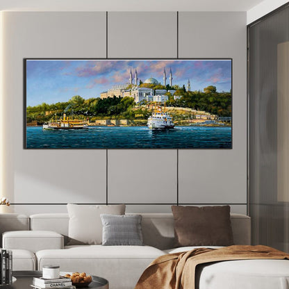 Towns By The Coast - Full Square Drill Diamond Painting 70*30CM