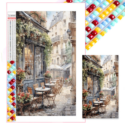 French Street Scene - Full Square Drill Diamond Painting 40*70CM