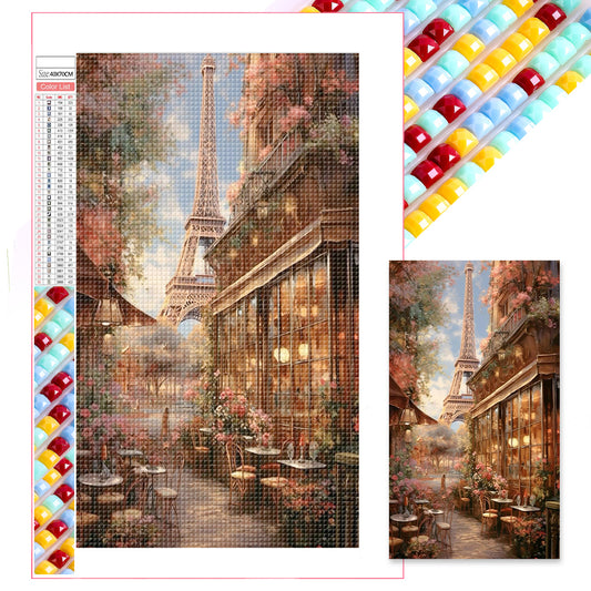 French Street Scene - Full Square Drill Diamond Painting 40*70CM