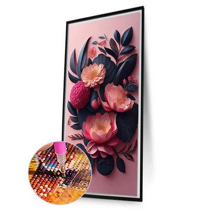 Paper Cut Flowers - Full Square Drill Diamond Painting 40*70CM