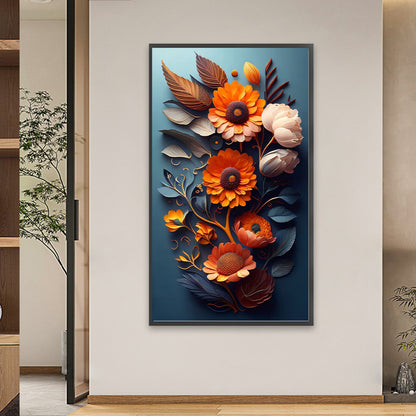 Paper Cut Flowers - Full Square Drill Diamond Painting 40*70CM