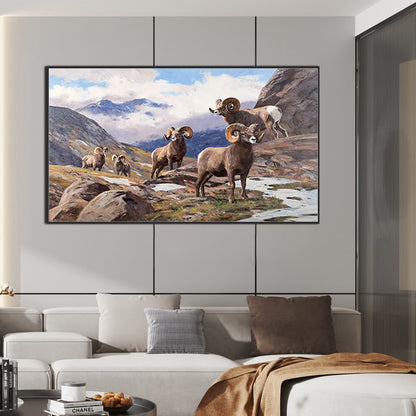 Field Cattle And Sheep - Full Square Drill Diamond Painting 70*40CM