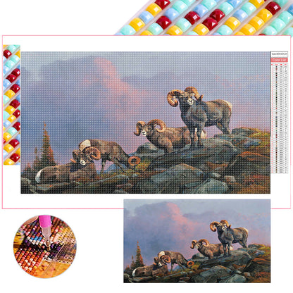 Field Cattle And Sheep - Full Square Drill Diamond Painting 70*40CM