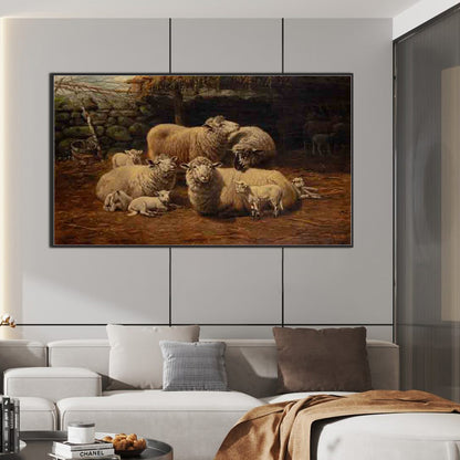 Field Cattle And Sheep - Full Square Drill Diamond Painting 70*40CM