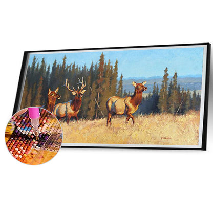 Field Cattle And Sheep - Full Square Drill Diamond Painting 70*40CM