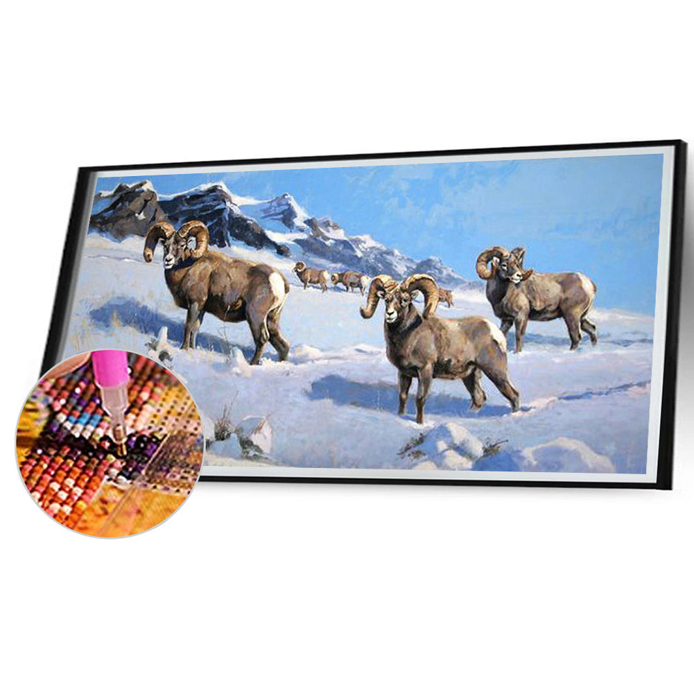 Field Cattle And Sheep - Full Square Drill Diamond Painting 70*40CM