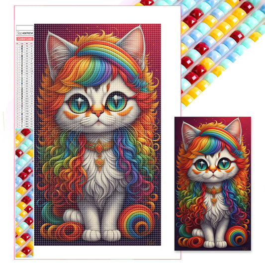 Color Kitten - Full Square Drill Diamond Painting 40*70CM