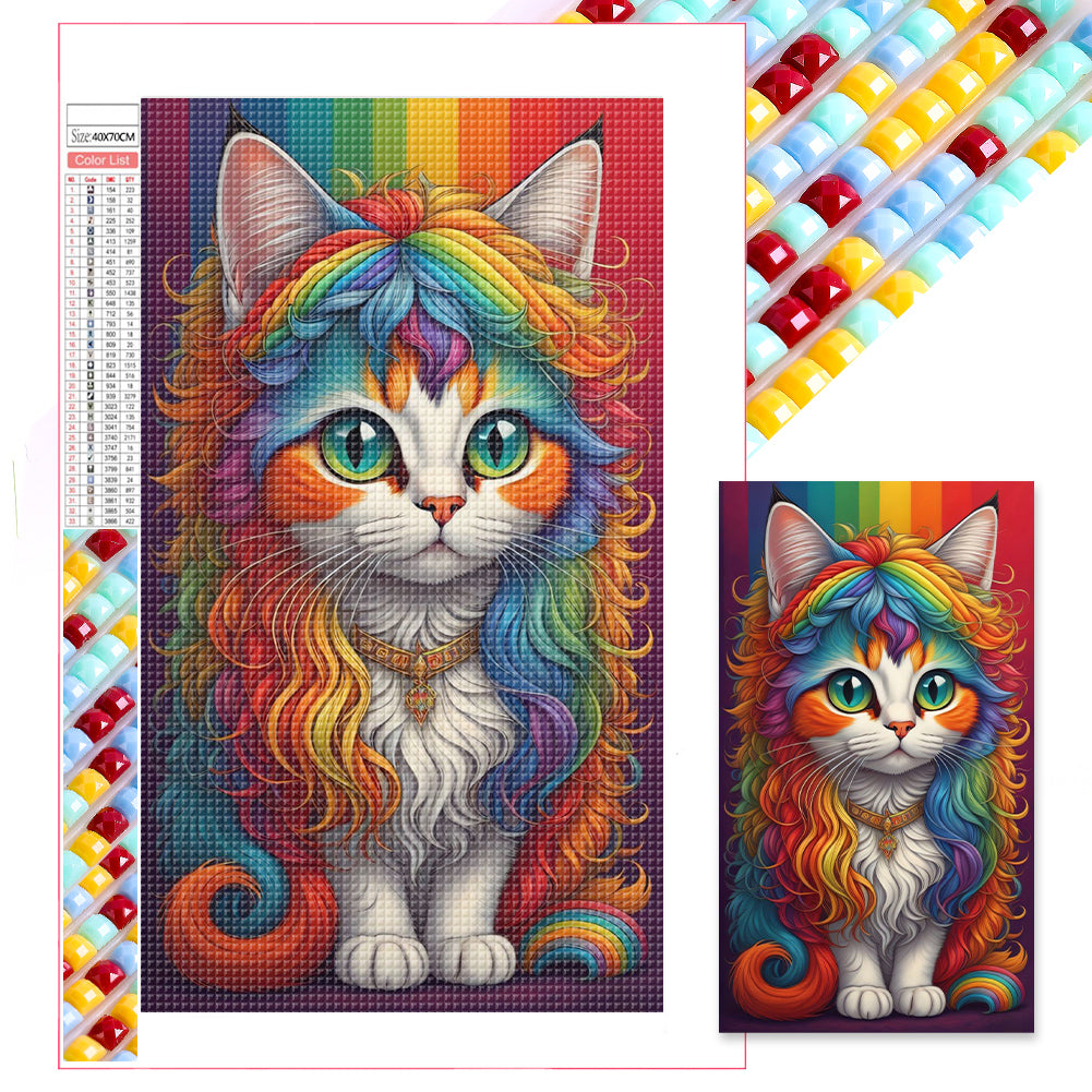 Color Kitten - Full Square Drill Diamond Painting 40*70CM