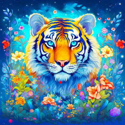 Serious Tiger - Full Round Drill Diamond Painting 30*30CM