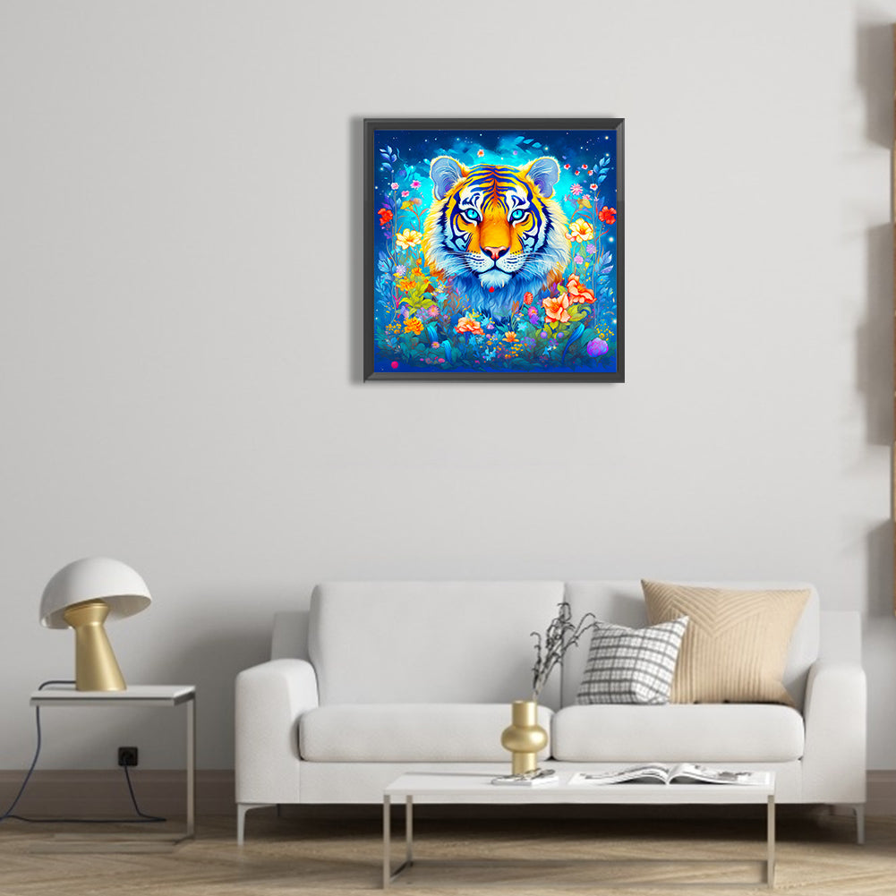 Serious Tiger - Full Round Drill Diamond Painting 30*30CM