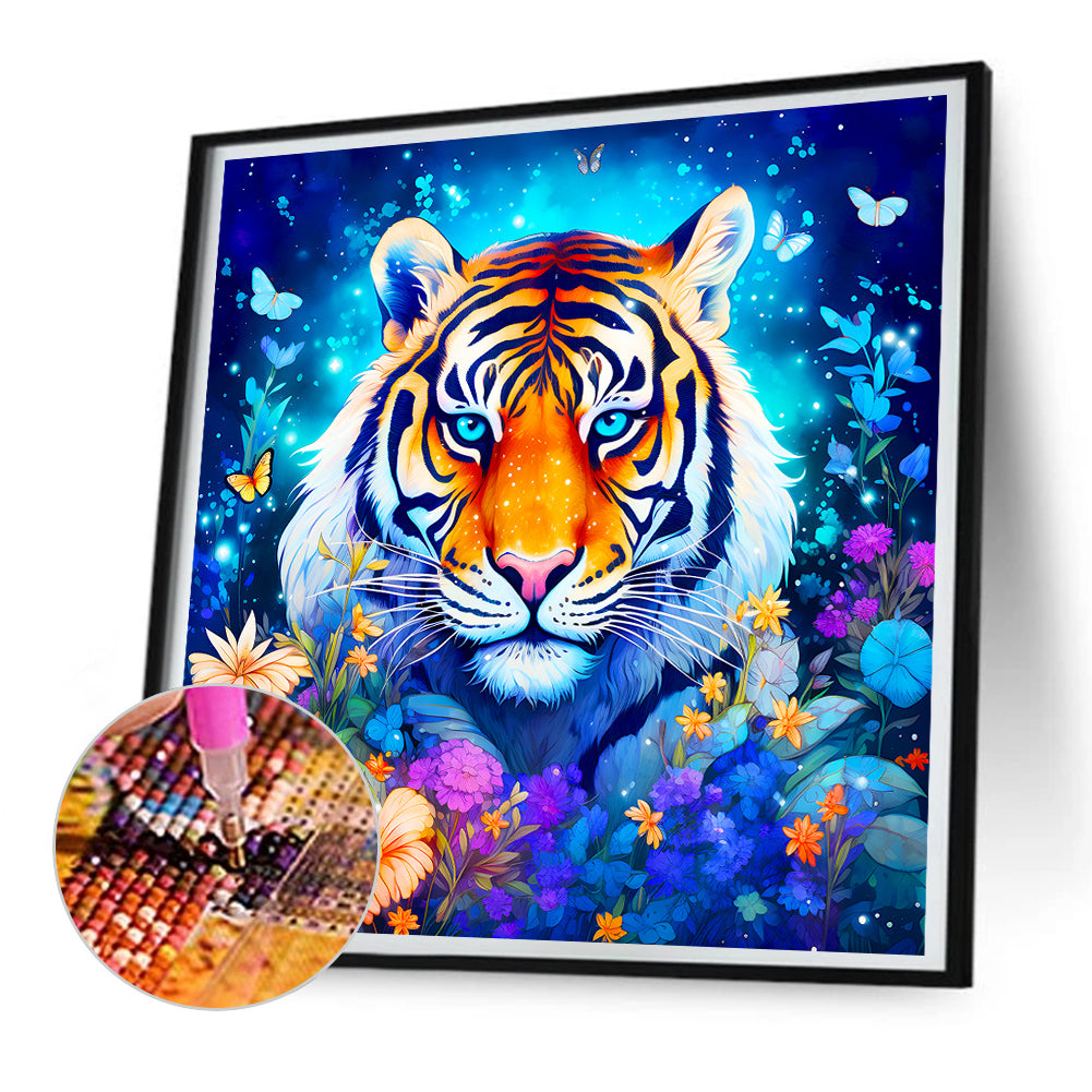 Majestic Tiger - Full Round Drill Diamond Painting 30*30CM