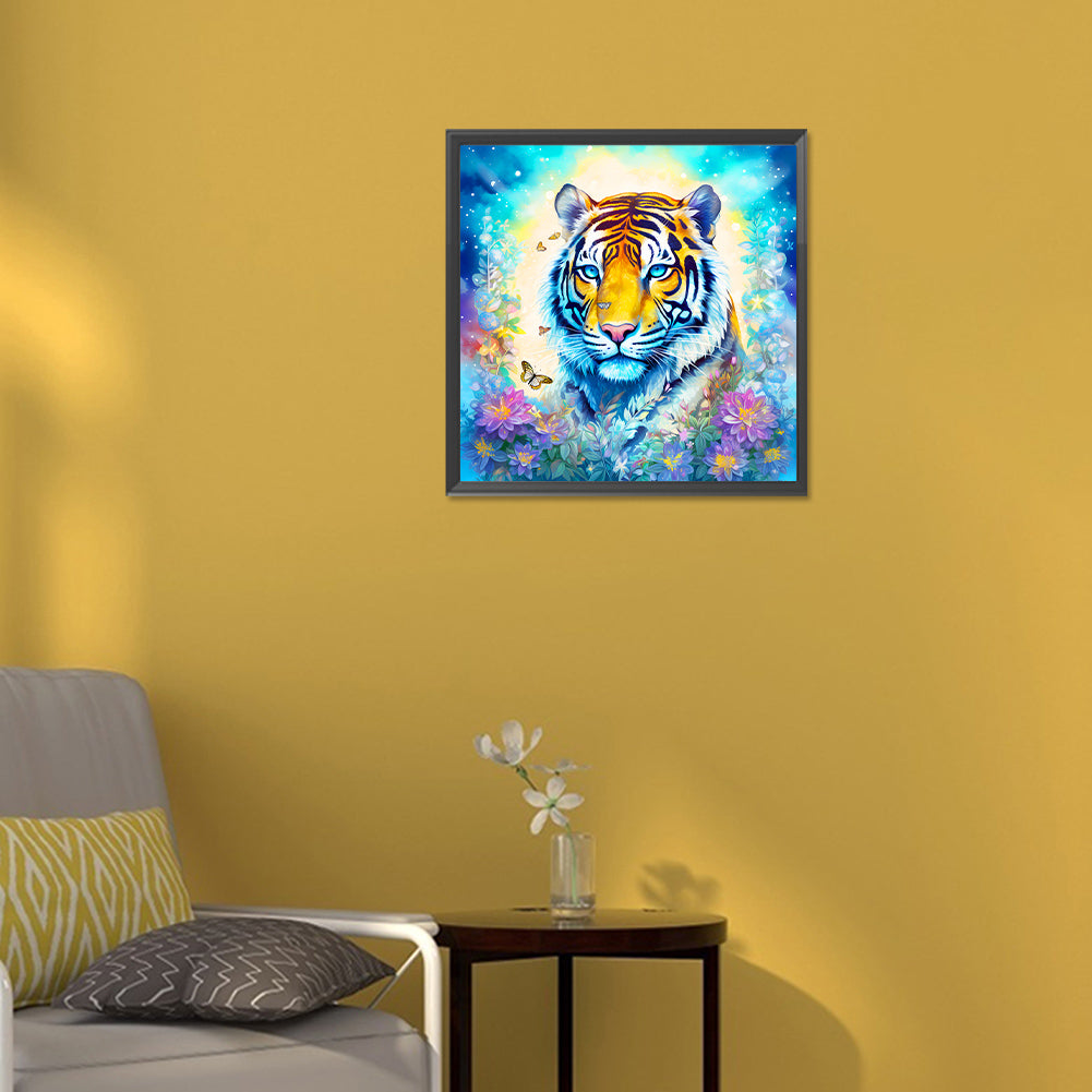 Curious Tiger - Full Round Drill Diamond Painting 30*30CM