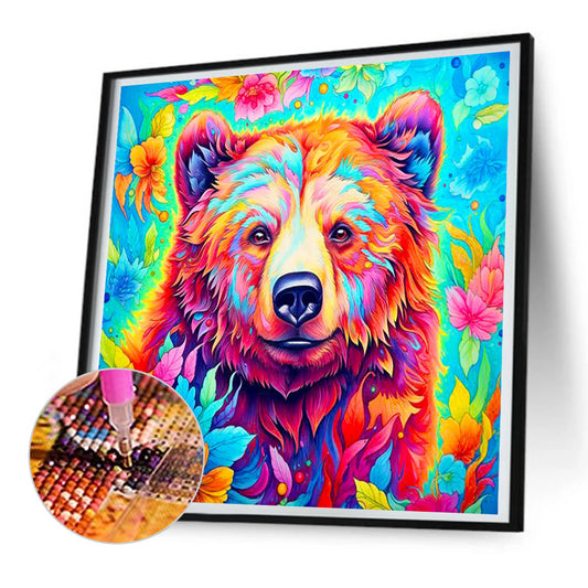 Colored Bear - Full Round Drill Diamond Painting 30*30CM