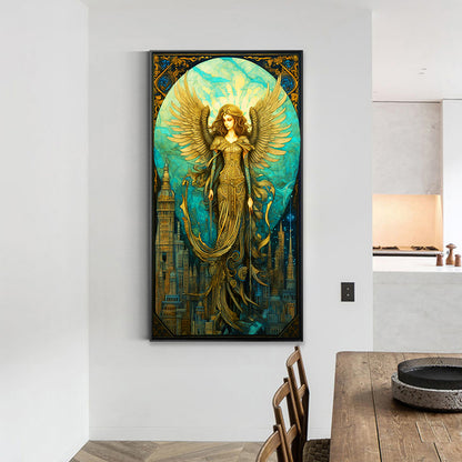 Vintage Angel Girl - Full Round Drill Diamond Painting 40*70CM