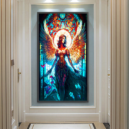 Glass Painting Angel Girl - Full Round Drill Diamond Painting 40*70CM