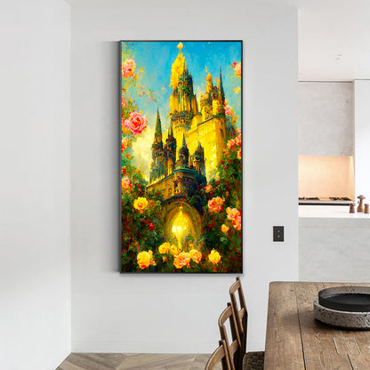 Rose Castle - Full Round Drill Diamond Painting 40*70CM