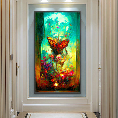 Butterfly Ruins - Full Round Drill Diamond Painting 40*70CM