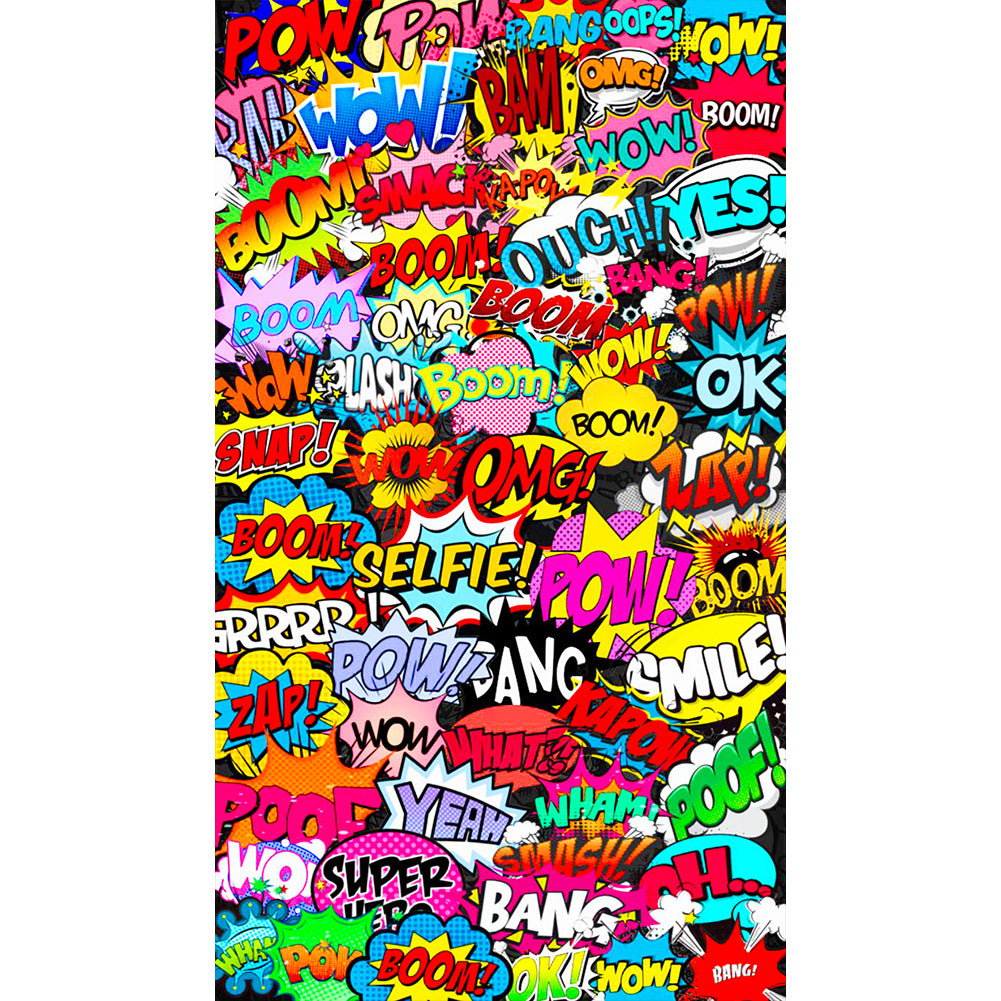 Cartoon Sound Effects - Full Round Drill Diamond Painting 40*70CM