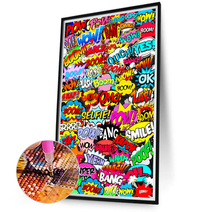 Cartoon Sound Effects - Full Round Drill Diamond Painting 40*70CM