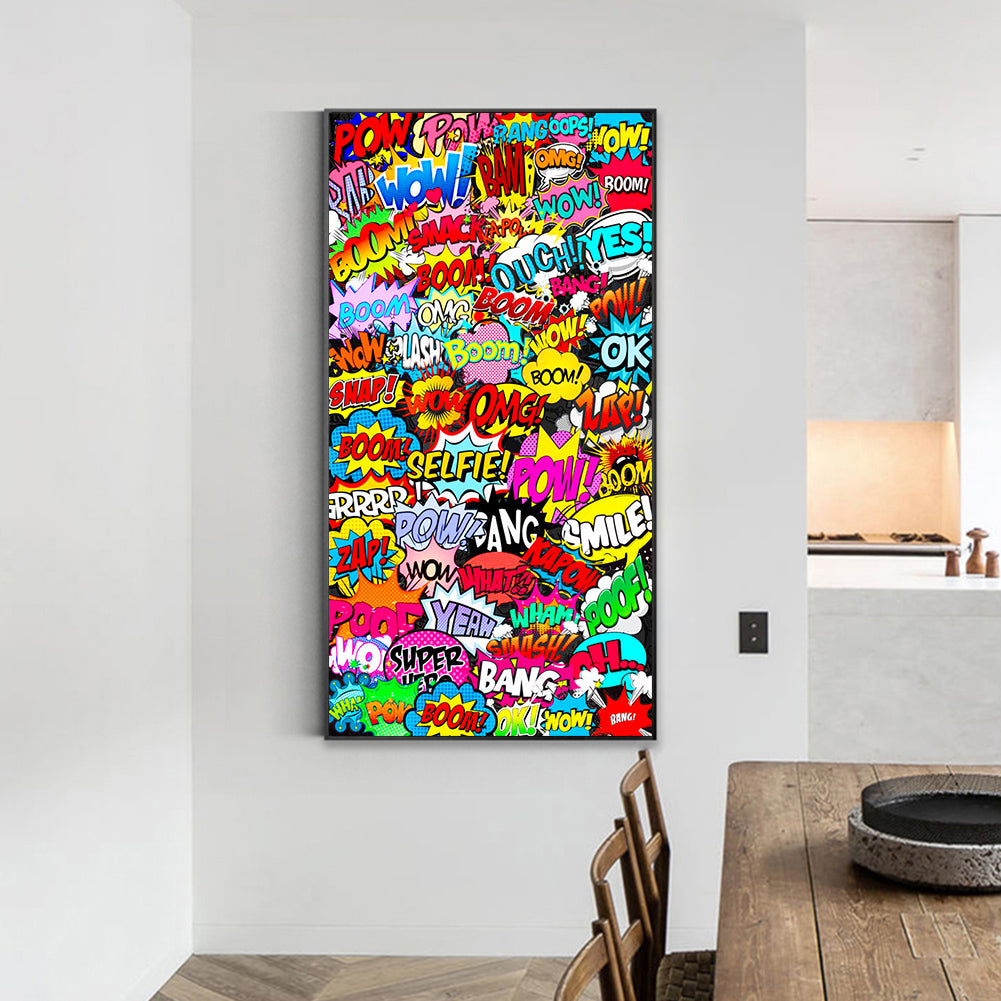 Cartoon Sound Effects - Full Round Drill Diamond Painting 40*70CM