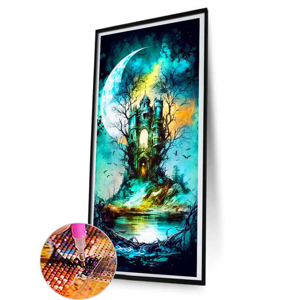 Halloween Castle - Full Round Drill Diamond Painting 40*80CM