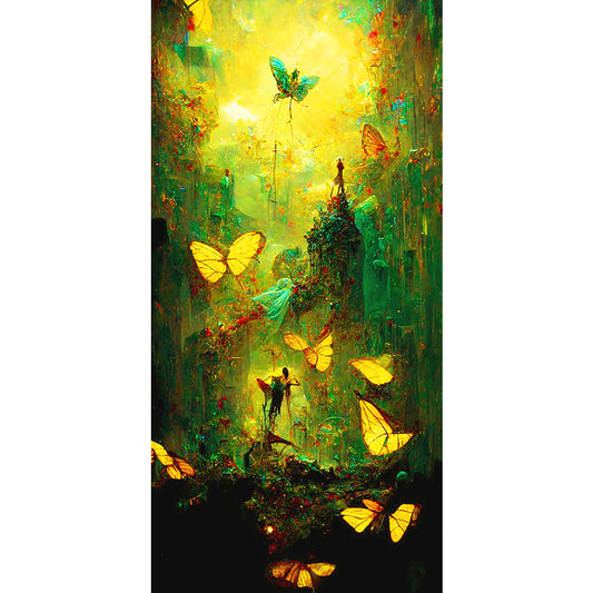 Butterfly Ruins - Full Round Drill Diamond Painting 40*80CM