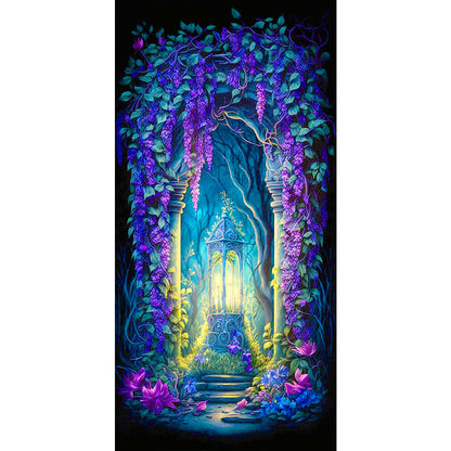 Wisteria Lamp Scene - Full Round Drill Diamond Painting 40*80CM