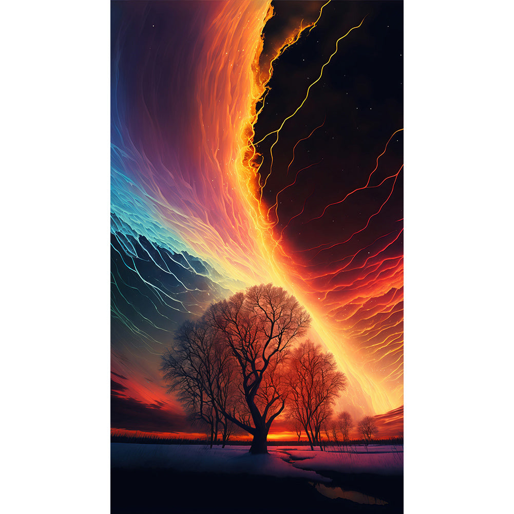 Night Aurora - Full Round Drill Diamond Painting 40*70CM