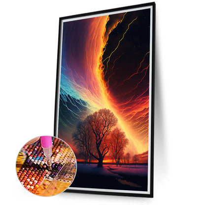 Night Aurora - Full Round Drill Diamond Painting 40*70CM