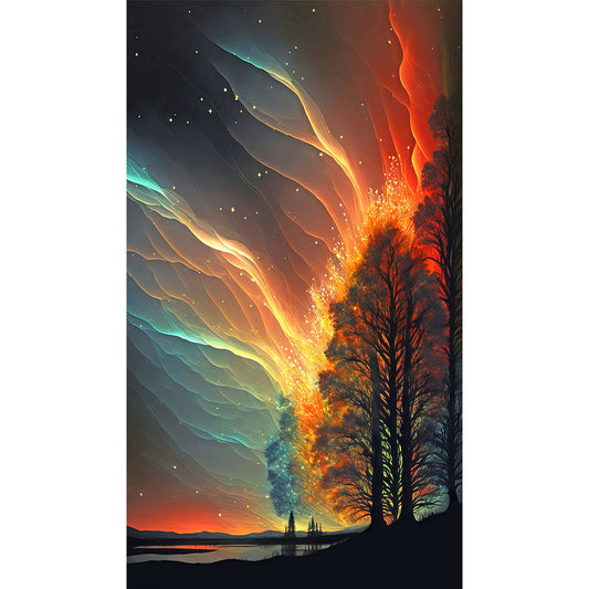 Night Aurora - Full Round Drill Diamond Painting 40*70CM