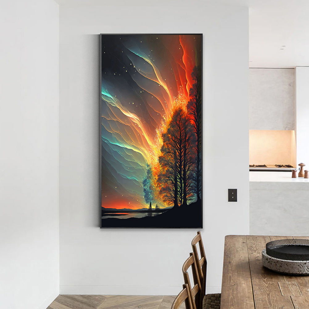 Night Aurora - Full Round Drill Diamond Painting 40*70CM
