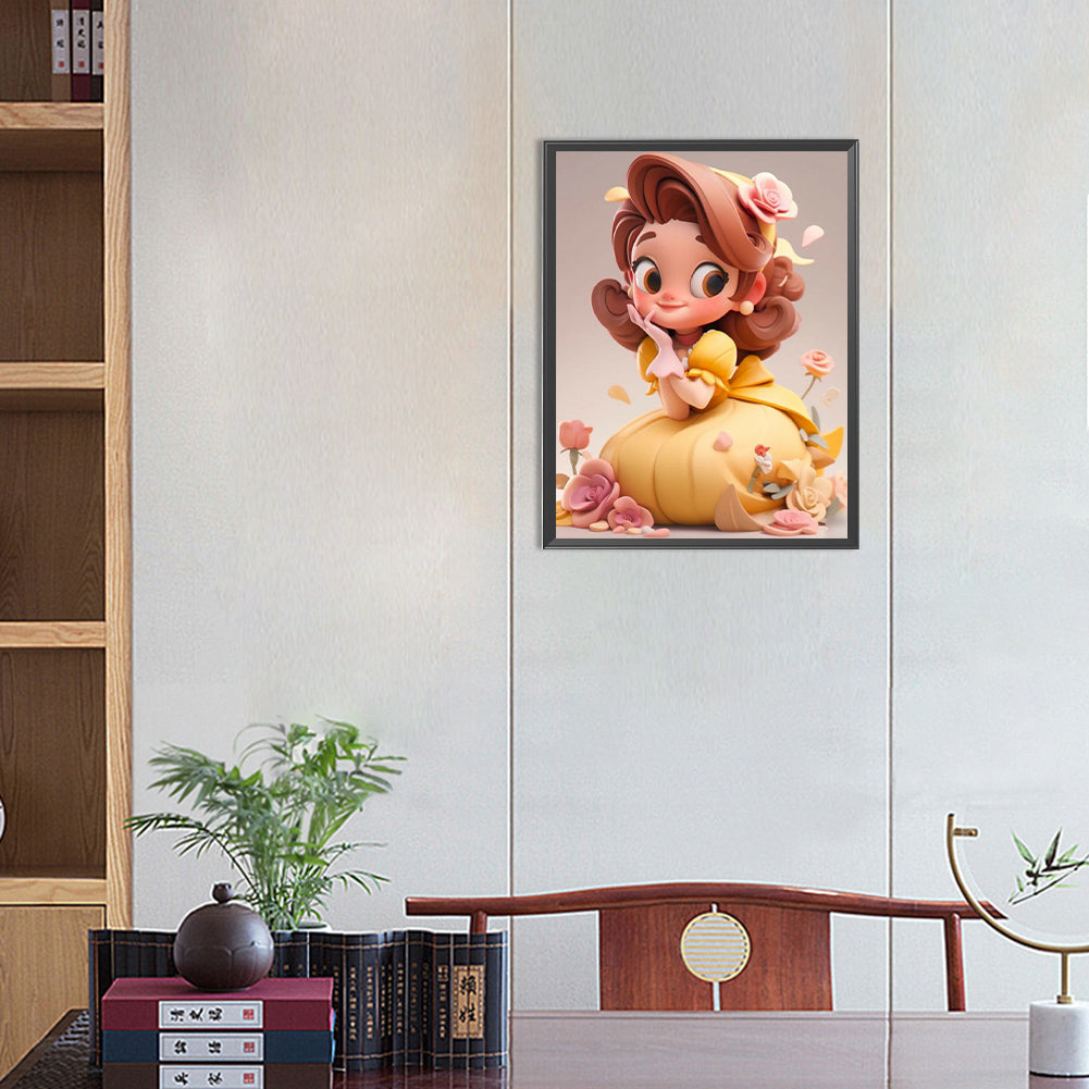 Princess Belle - Full Round Drill Diamond Painting 30*40CM
