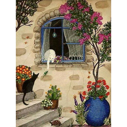 Kitten - Full Round Drill Diamond Painting 30*40CM