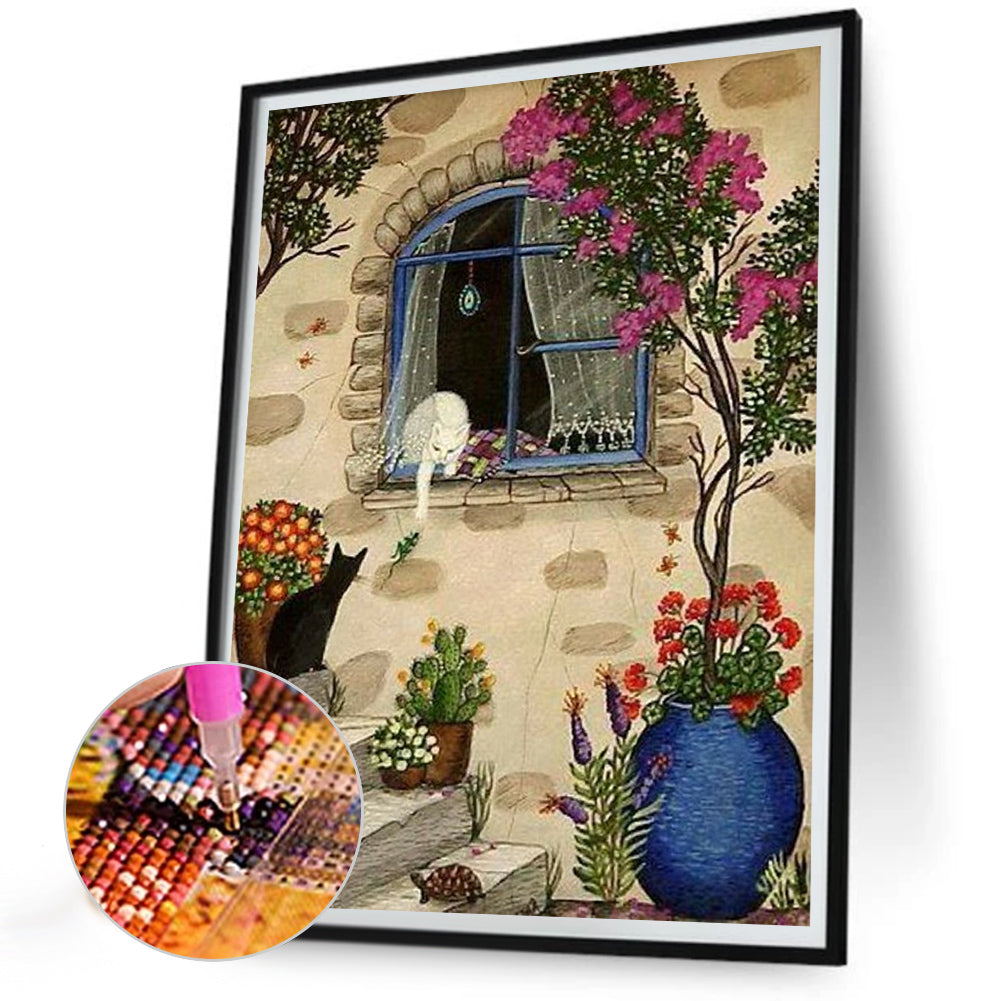 Kitten - Full Round Drill Diamond Painting 30*40CM