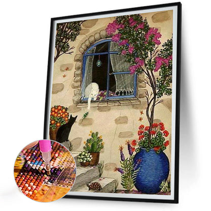 Kitten - Full Round Drill Diamond Painting 30*40CM