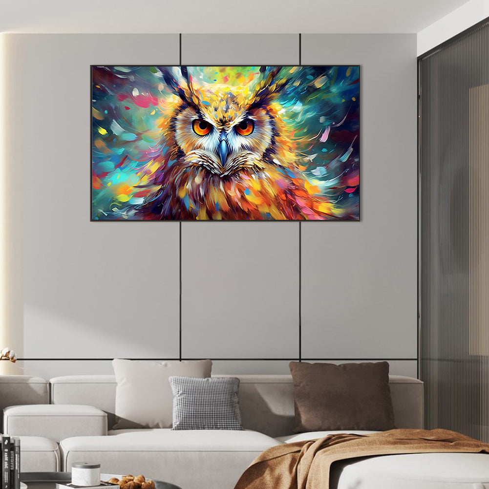 Owl - Full Round Drill Diamond Painting 70*40CM